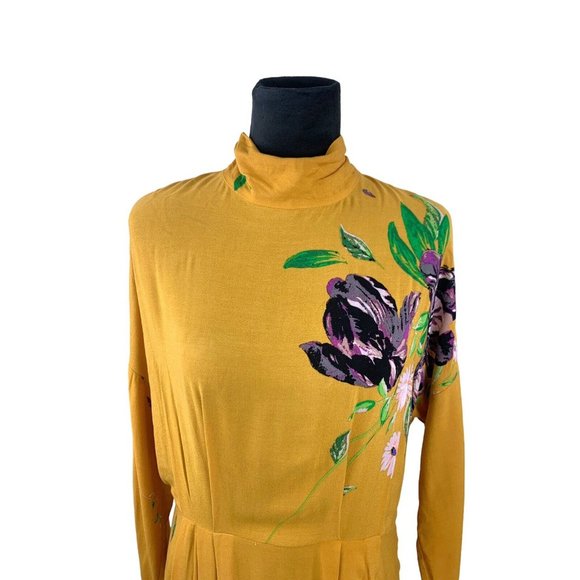 Free People “Gemma” Tunic Open Back Drop Waist Floral Mini Dress Size XS - Picture 2 of 10